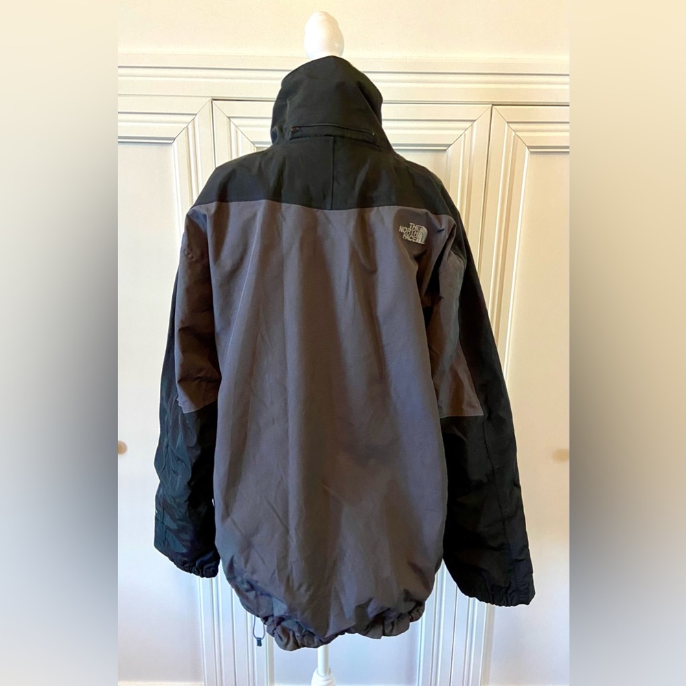 🟣 THE NORTH FACE MENS HYVENT JACKET - GRAY & BLACK - SIZE XL - EXCELLENT COND 🟣 - Picture 3 of 10